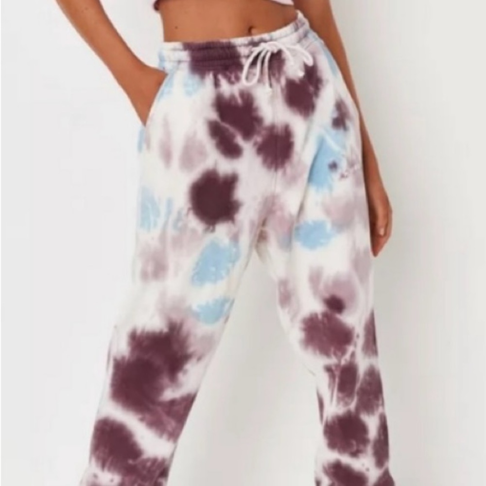 Missguided Womens Tie Dye Oversized Joggers Size 8 NWOT